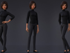 Violet Rig Outfit 2 Modèle 3D