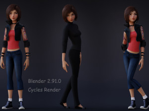 Violet Rig Outfit 2 Modèle 3D