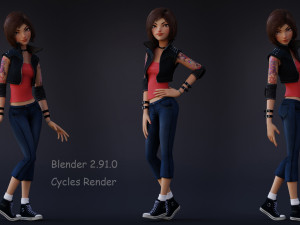 Violet Rig Outfit 2 Modèle 3D