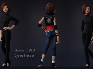 Violet Rig Outfit 2 Modèle 3D