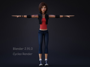 Violet Rig Outfit 2 Modèle 3D