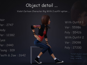 Violet Rig Outfit 2 Modèle 3D