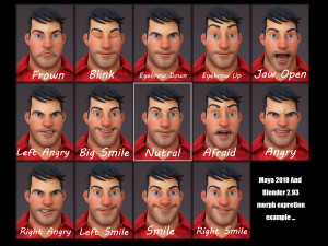 David Violet Cartoon Rig 3Dモデル