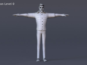 David Violet Cartoon Rig 3Dモデル