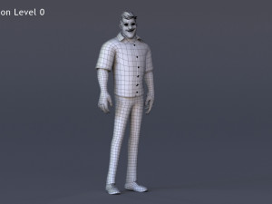 David Violet Cartoon Rig 3Dモデル