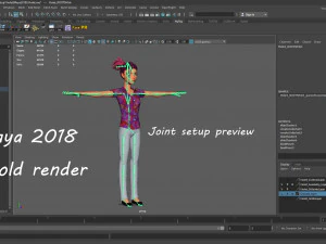 David Violet Cartoon Rig 3D Model