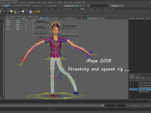 David Violet Cartoon Rig 3Dモデル