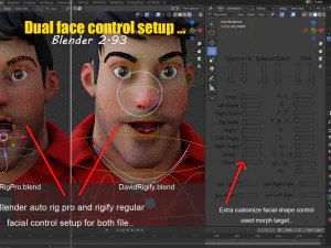 David Violet Cartoon Rig 3D Model