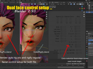 David Violet Cartoon Rig 3Dモデル