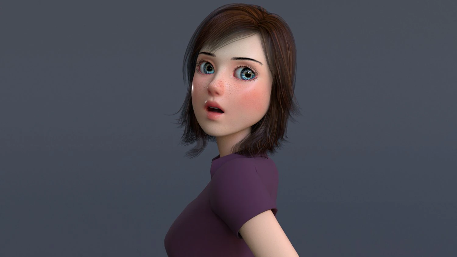 Jasmin Cartoon Girl Rig 3D Model .c4d .max .obj .3ds .fbx .stl .blend 