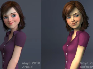 Jasmin Cartoon Girl Rig 3D Model