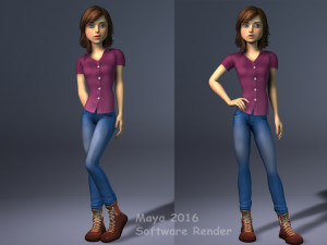 Jasmin Cartoon Girl Rig 3D 모델