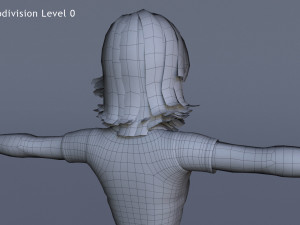 Jasmin Cartoon Girl Rig 3D 모델