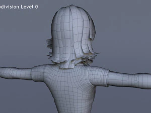 Jasmin Cartoon Girl Rig 3D Model