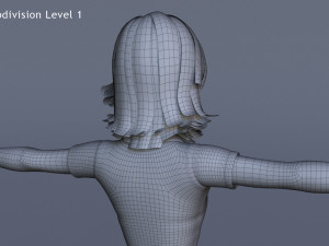 Jasmin Cartoon Girl Rig 3D 모델