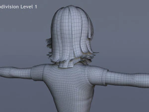 Jasmin Cartoon Girl Rig 3D Model