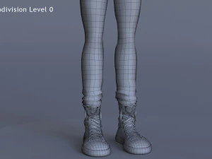 Jasmin Cartoon Girl Rig 3D Model