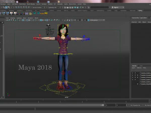 Jasmin Cartoon Girl Rig 3D Model