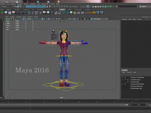 Jasmin Cartoon Girl Rig 3D 모델
