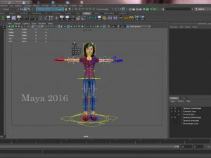 Jasmin Cartoon Girl Rig 3D Model