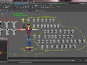 Jasmin Cartoon Girl Rig 3D Model
