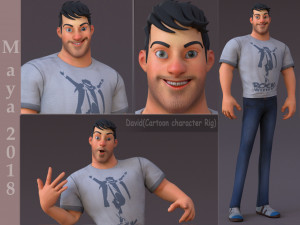 David Cartoon Modello 3D