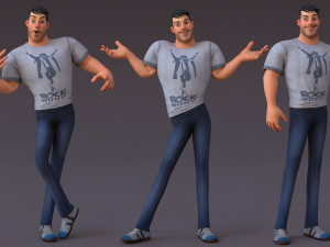 David Cartoon 3Dモデル