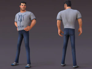 David Cartoon 3D Model