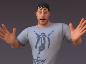 David Cartoon 3Dモデル