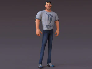 David Cartoon 3D Model