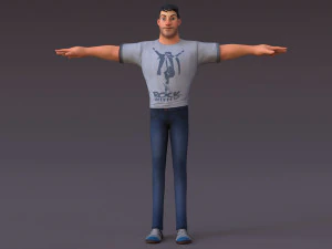 David Cartoon 3D Model