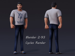 David Cartoon 3Dモデル