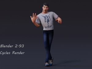 David Cartoon 3Dモデル