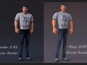 David Cartoon 3D Model