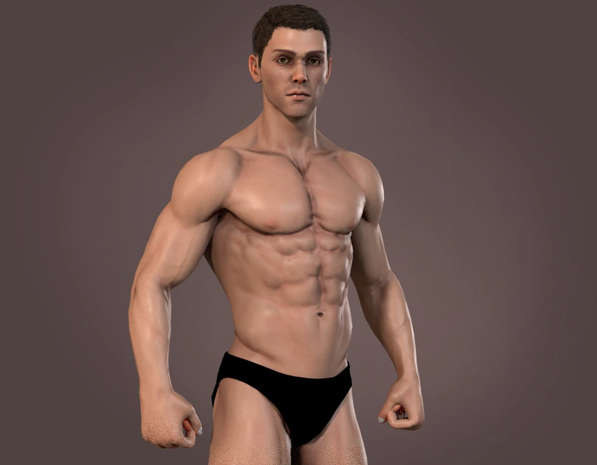 Male Base characterRig 3D Model .c4d .max .obj .3ds .fbx .stl .blend 