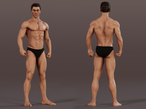 Male Base characterRig 3D-Modell