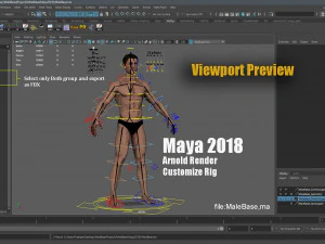 Male Base characterRig 3D Model
