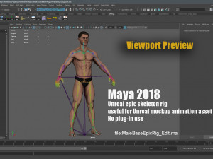 Male Base characterRig 3D-Modell