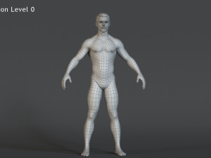 Male Base characterRig 3D-Modell