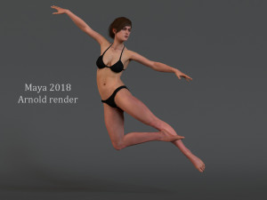 Female Base characterRig Modello 3D