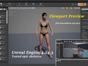 Female Base characterRig 3D Model