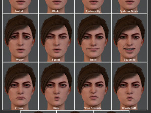 Female Base characterRig Modello 3D