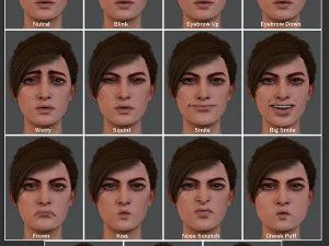 Female Base characterRig 3D Model