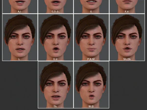Female Base characterRig 3D Model