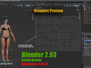 Female Base characterRig Modello 3D