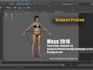 Female Base characterRig Modello 3D
