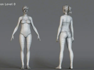 Female Base characterRig 3D Model