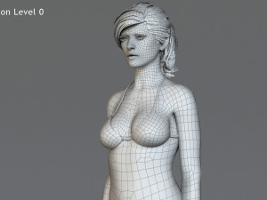 Female Base characterRig Modello 3D