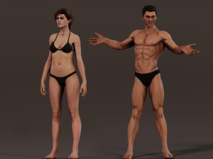 Male Female Rig Modelo 3D