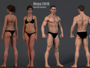 Male Female Rig Modelo 3D